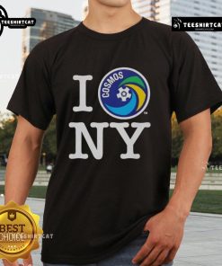 Good New York Cosmos I Love NY T-Shirt featuring vibrant graphics celebrating NYC's soccer spirit.