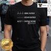 Alt Text: Good Normal Heartbeat vs. Deceased Heartbeat graphic on Los Angeles Rams T-Shirt, perfect for football fans.