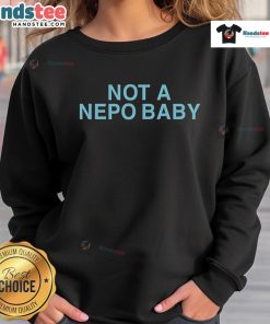 Cute baby wearing a Good Not A sweatshirt, perfect for stylish and comfortable infant fashion.