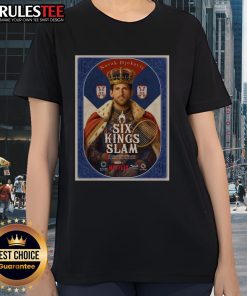 Good Novak Djokovic Six Kings Slam 2025 Riyadh Season Tennis Ladies Tee featuring vibrant design and tennis theme.