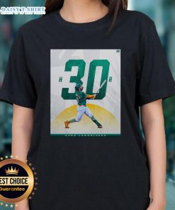 Shea Langeliers 30 Home Run Season Ladies Tee for Oakland Athletics fans, featuring vibrant team colors and logo.