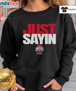 Ohio State Buckeyes football sweatshirt featuring Julian Sayin design, perfect for fans and game day wear.