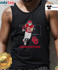 Good Oklahoma Sooners football tank top featuring John Mateer, perfect for fans and game day attire.