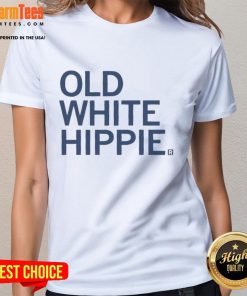 Good Old White Hippie Ladies Tee featuring a vintage design perfect for casual wear and embracing a free-spirited lifestyle.