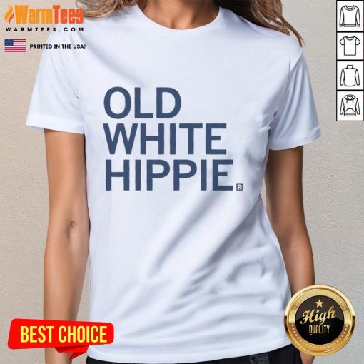 Good Old White Hippie Ladies Tee featuring a vintage design perfect for casual wear and embracing a free-spirited lifestyle.