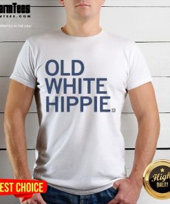 Good Old White Hippie T-Shirt featuring vintage design and relaxed fit, perfect for casual summer outfits.