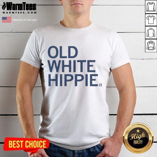 Good Old White Hippie T-Shirt featuring vintage design and relaxed fit, perfect for casual summer outfits.