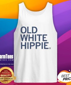 Good Old White Hippie Tank Top with a vintage design, perfect for a laid-back summer style and bohemian vibes.
