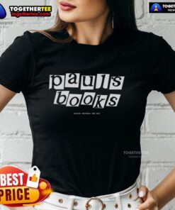 Good Paul's Books tee from Madison, Wisconsin, featuring a vintage design, perfect for book lovers (1954-2025).
