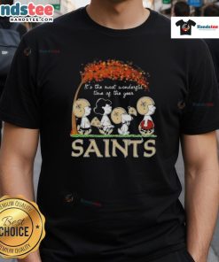 Alt Text: Good Peanuts New Orleans Saints Football T-Shirt - Celebrate the season with this stylish and festive tee!