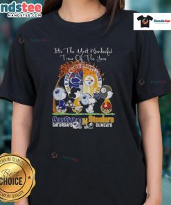 Good Peanuts tee featuring 'It's the Most Wonderful Time of the Year' for Penn State Saturdays and Steelers Sundays.