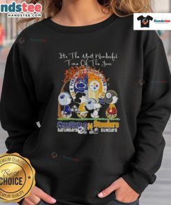Cozy sweatshirt featuring 'Good Peanuts, It's The Most Wonderful Time Of The Year' for Penn State Saturdays and Steelers Sundays.