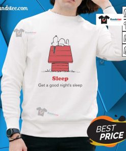 Good Peanuts x American Red Cross sweatshirt promoting good night's sleep with cozy design and playful graphics.