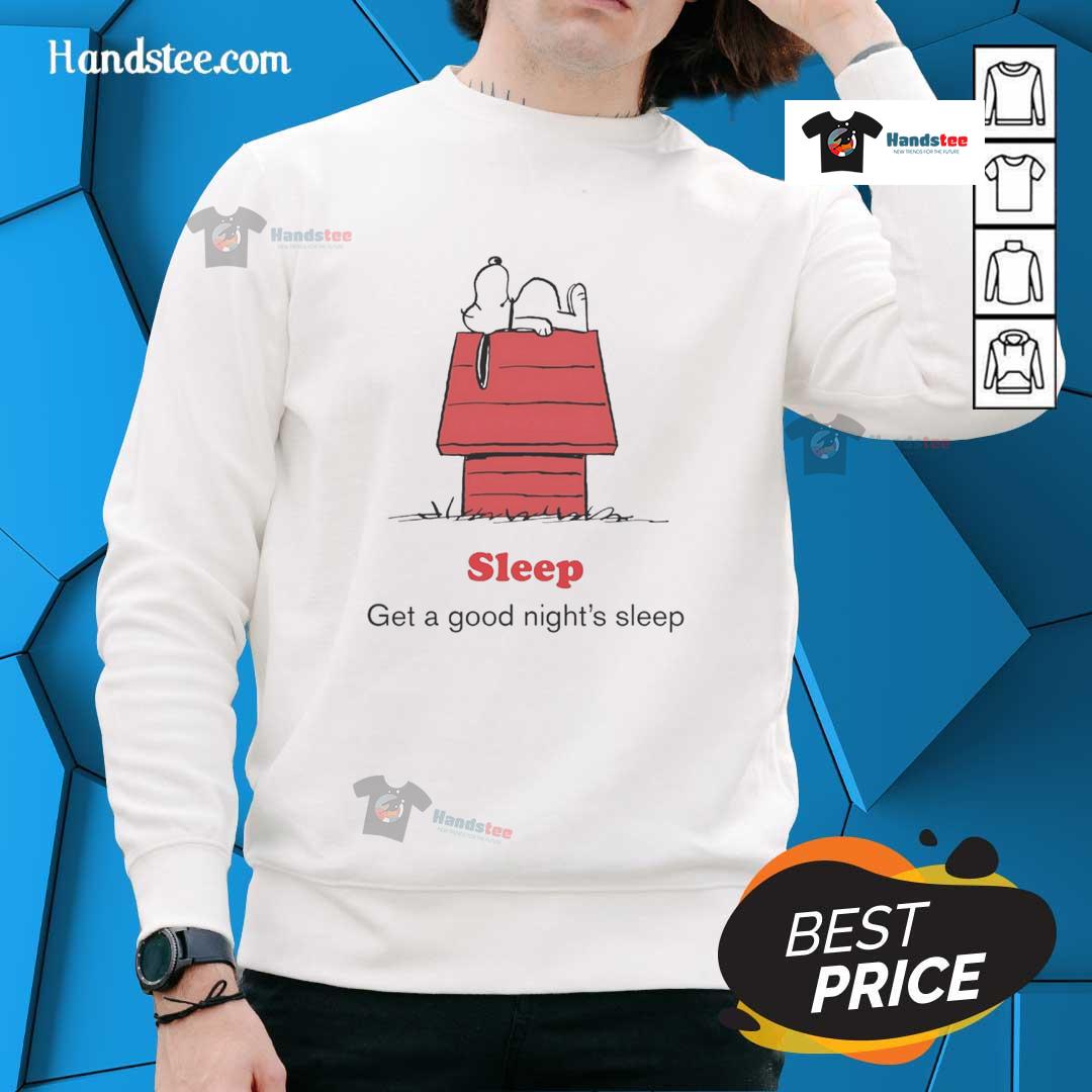 Good Peanuts X American Red Cross Sleep Get A Good Night'S Sleep Sweatshirt Good Peanuts x American Red Cross sweatshirt promoting good night's sleep with cozy design and playful graphics.