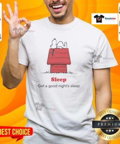Good Peanuts X American Red Cross Sleep T-Shirt promoting a good nights sleep with fun graphics and cozy design.