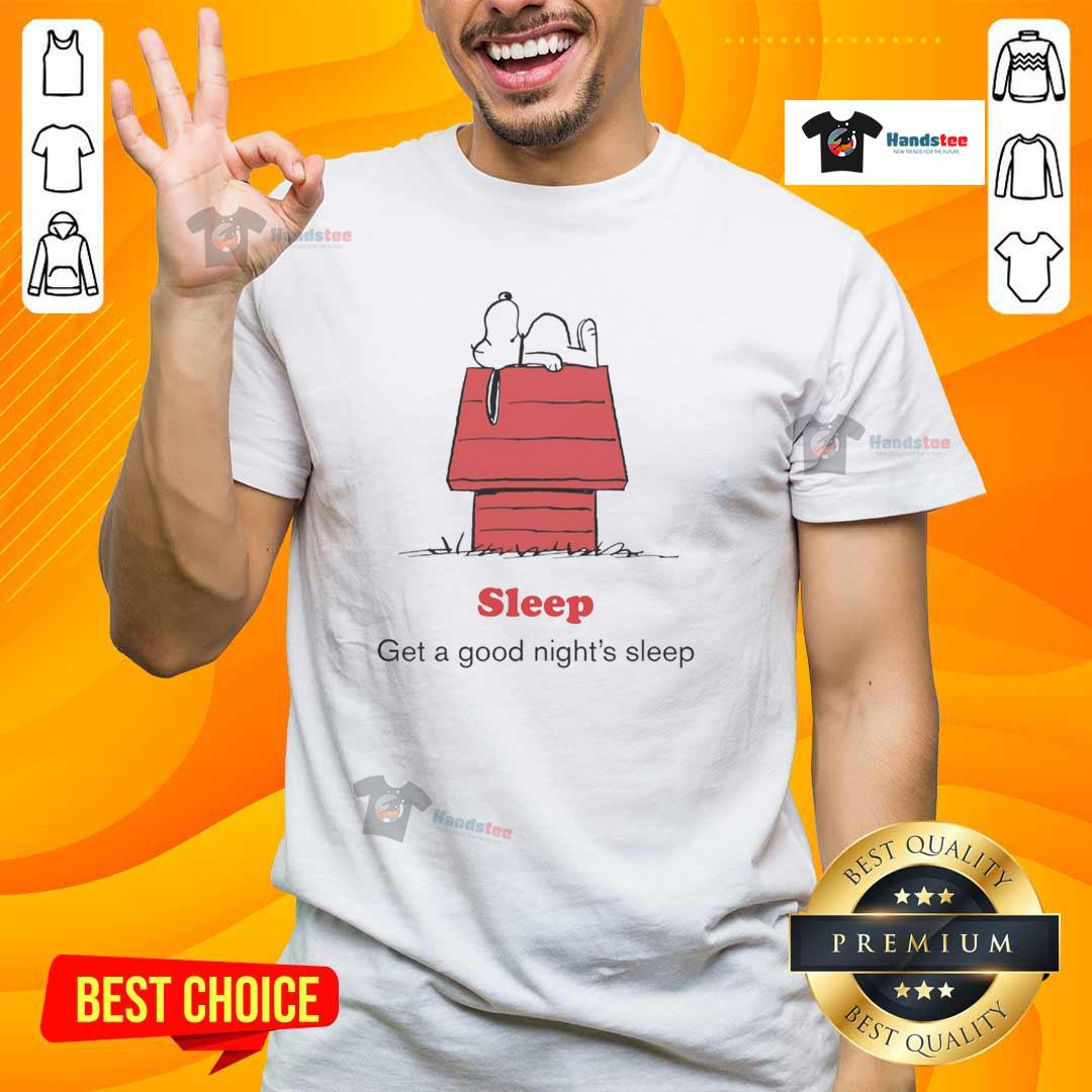 Good Peanuts X American Red Cross Sleep Get A Good Night'S Sleep T Shirt Good Peanuts X American Red Cross Sleep T-Shirt promoting a good nights sleep with fun graphics and cozy design.