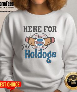Good Philadelphia Phillies sweatshirt featuring hotdog graphics, perfect for fans at the ballpark.