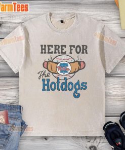 Alt Text: Good Philadelphia Phillies Here For The Hotdogs washed t-shirt featuring a vintage design and vibrant colors.
