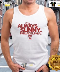 Good Philadelphia Phillies X It's Always Sunny in Philadelphia tank top featuring vibrant design and team logo.