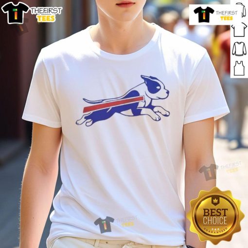 Good Pitbull Buffalo Bills football parody logo T-shirt featuring a playful design perfect for fans and dog lovers.