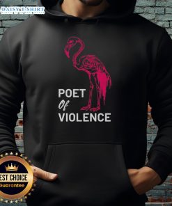 Good Poet of Violence Flamingo Skeleton Hoodie featuring a vibrant flamingo skeleton design for unique streetwear style.