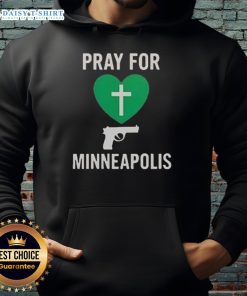 Good Pray For Minneapolis Annunciation Catholic School hoodie in navy blue with logo, perfect for school spirit and support.