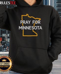 Good Pray For Minnesota State Outline Hoodie featuring a stylish design showcasing the state of Minnesota.