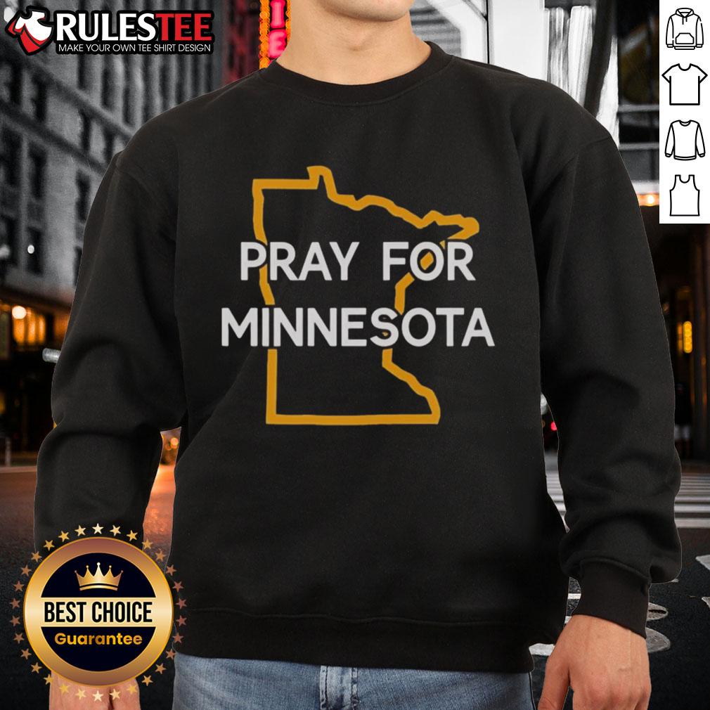 Good Pray For Minnesota State Outline Sweatshirt Good Pray For Minnesota State Outline Sweatshirt featuring a stylish design of Minnesota's outline and prayer message.