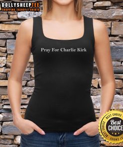 Charlie Kirk tank top featuring 'Good Pray Up' design, perfect for supporters of conservative values and activism.