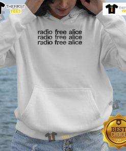 Good Radio Free Alice hoodie featuring a vibrant design and cozy fit, perfect for fans of unique apparel.