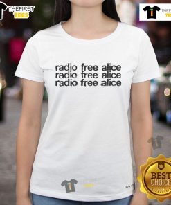 Good Radio Free Alice Ladies Tee featuring a stylish design, perfect for music lovers and casual wear enthusiasts.