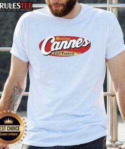 Alt Text: Good Raising Cannes Film Festival T-Shirt featuring a stylish design celebrating the iconic film event.