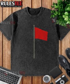Good Red Flag Washed T-Shirt featuring a vibrant red color and relaxed fit, perfect for casual wear and stylish outfits.