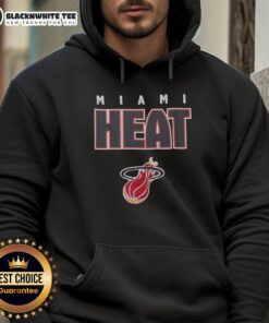 Good Red Miami Heat Throwback Hoodie featuring vintage logo, perfect for fans and stylish sportswear enthusiasts.