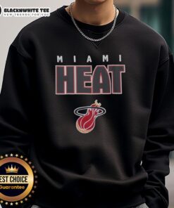 Alt Text: Classic Good Red Miami Heat Throwback Sweatshirt featuring vintage logo and bold design for basketball fans.