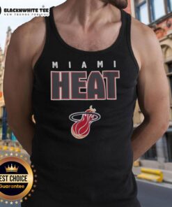 Good Red Miami Heat Throwback Tank Top featuring classic logo design, perfect for game days and casual wear.