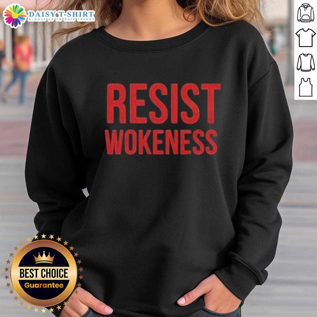Good Resist Wokeness Vote Republican 2025 Sweatshirt Good Resist Wokeness Vote Republican 2025 Sweatshirt in navy blue, promoting conservative values and political engagement.