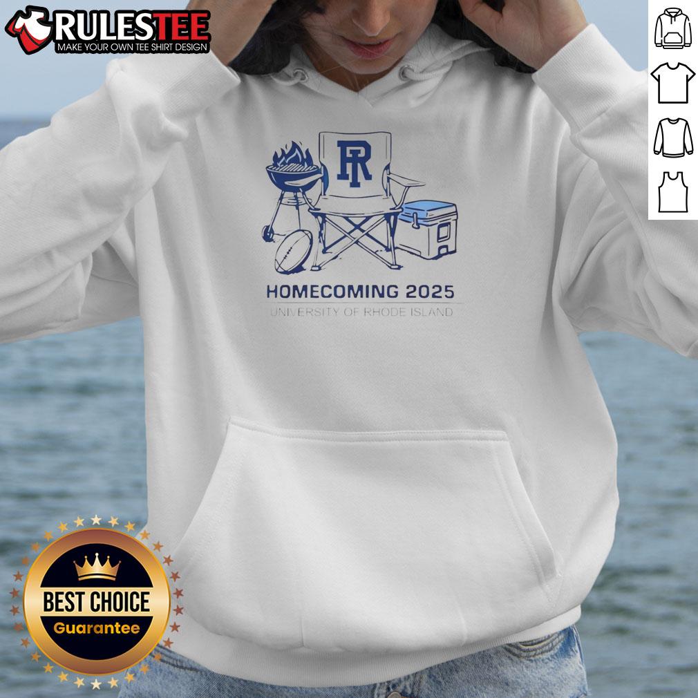 Good Rhode Island Rams Homecoming 2025 University Of Rhode Island Hoodie Good Rhode Island Rams Homecoming 2025 hoodie featuring the University of Rhode Island logo in vibrant colors.