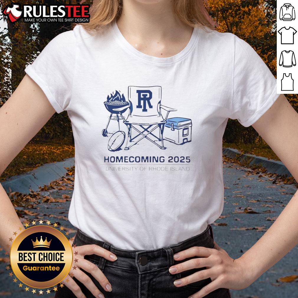 Good Rhode Island Rams Homecoming 2025 University Of Rhode Island Ladies Tee Good Rhode Island Rams Homecoming 2025 tee for women, featuring vibrant design and university colors from the University of Rhode Island.