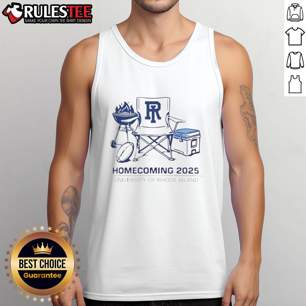 Good Rhode Island Rams Homecoming 2025 University Of Rhode Island Tank Top Good Rhode Island Rams Homecoming 2025 tank top featuring University of Rhode Island logo and vibrant design.