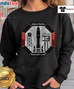 Good Rocket Lab Neutron Launch Complex 3 sweatshirt featuring a stylish design for space enthusiasts and fans.