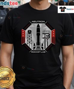 Good Rocket Lab Neutron Launch Complex 3 T-Shirt featuring a sleek design celebrating space exploration and technology.