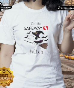 Good Safewa X Snoopy I'm The Witch Halloween Ladies Tee in black featuring Snoopy and Halloween-themed graphics.