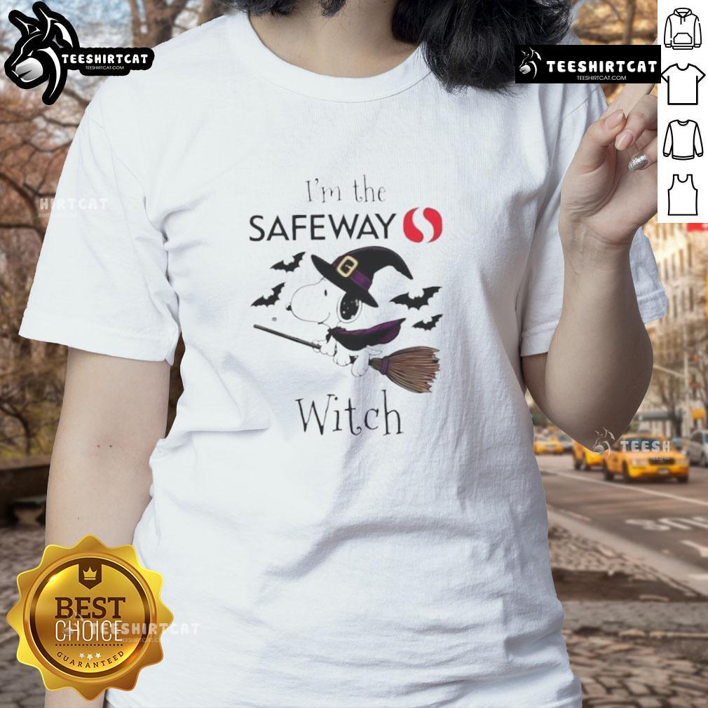 Good Safewa X Snoopy I'M The Witch Halloween Ladies Tee Good Safewa X Snoopy I'm The Witch Halloween Ladies Tee in black featuring Snoopy and Halloween-themed graphics.