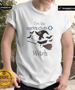 Alt Text: Good Sam's Club X Snoopy I'm The Witch Halloween T-Shirt featuring a playful design perfect for Halloween celebrations.