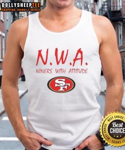 Good San Francisco 49ers N.W.A Niners With Attitude tank top featuring bold graphics and team colors for fans.
