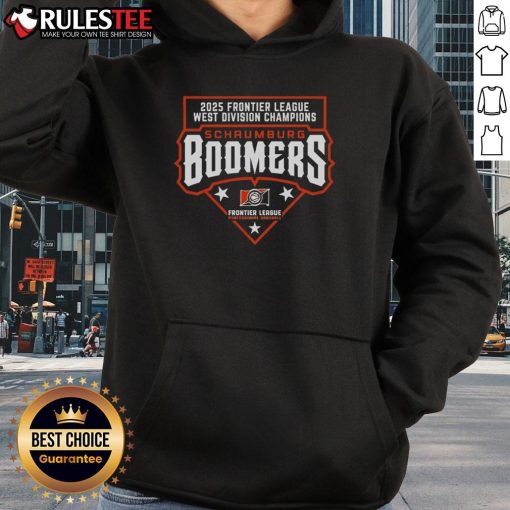 Good Schaumburg Boomers 2025 Frontier League West Division Champions hoodie showcasing team pride and championship spirit.