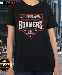 Good Schaumburg Boomers 2025 Frontier League West Division Champions Ladies Tee showcasing team pride and style.