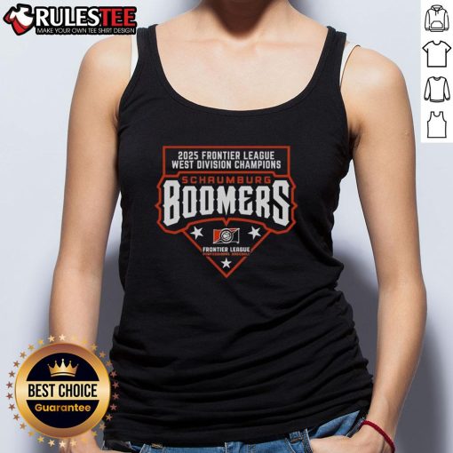 Good Schaumburg Boomers 2025 Frontier League West Division Champions tank top showcasing team pride and celebration.