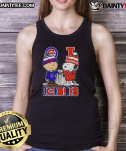 Good Snoopy and Charlie Brown Chicago Cubs tank top with Illinois skyline design for baseball fans.